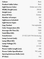 STAR Trading LED-Eislichtvorhang 240 BS ww/schwarz außen