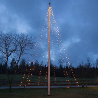 STAR Trading LED-Lichterkette Quick Lights 7m, Fahnenmasten od Bäume, außen