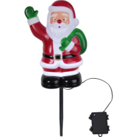 STAR Trading LED-Weihnachtsmann 28 cm mit Erdspieß