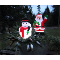 STAR Trading LED-Weihnachtsmann 28 cm mit Erdspieß