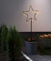 STAR Trading LED-Lichterstern SPIKY 60 BS warmweiß/schwarz außen