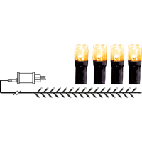 STAR Trading LED-Cluster-Lichterkette 540 BS ww/schwarz außen