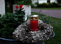 STAR Trading 12 Grablichter LED rot/gold - Thekendisplay