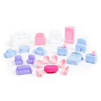 Polesie Puppenmöbel Set, 21-tlg.