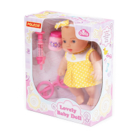 Polesie Niedliche Baby Puppe, 24 cm mit Doktorset, 3 Teile Box