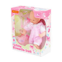 Polesie Puppe Little Sweety Softbody mit Schnuller und Fütterungsset, rosa