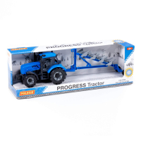 Polesie Traktor Progress mit Pflug, Schwungantrieb Box