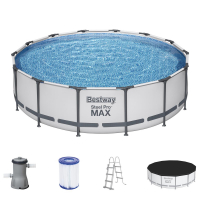 Bestway Steel Pro MAX Frame Pool Komplett-Set mit Filterpumpe Durchm. 427 x 107 cm