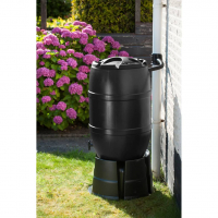 NATURE Regenwassertank, Tonne rund - 210 l, schwarz