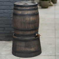 NATURE Set: Regenwassertank, Tonne rund + Ständer (Modell Whiskey) 120 l