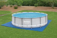 Bestway PE-Bodenplane 488 x 488 cm, blau, quadratisch
