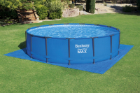 Bestway PE-Bodenplane 488 x 488 cm, blau, quadratisch