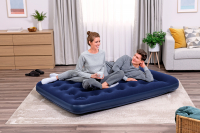 Bestway Luftbett Blue Horizon Step mit interner Fußpumpe Double XL/Lo 191 x 137 x 28 cm