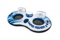 Bestway Hydro-Force 2-Personen-Schwimmring mit Rückenlehne Rapid Rider II 251 x 132 cm