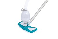 Bestway Flowclear Poolpflege Basis-Set AquaClean mit pumpenbetriebenem Poolsauger & Kescher, für Poolgrößen bis 610 cm