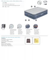 Bestway TriTech Luftbett mit integrierter Elektropumpe  Double XL/Hi 203 x 152 x 51 cm