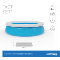 Bestway Fast Set Aufstellpool ohne Pumpe Durchmesser 366 x 76 cm