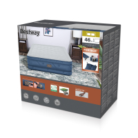 Bestway Fortech Luftbett Snugable Top mit integrierter Elektropumpe Double XL/Mid 203 x 152 x 46 cm