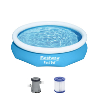 Bestway Fast Set Aufstellpool-Set mit Filterpumpe Durchmesser 305 x 66 cm