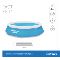 Bestway Fast Set Aufstellpool-Set mit Filterpumpe Durchmesser 305 x 66 cm