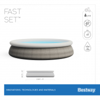 Bestway Fast Set Aufstellpool-Set mit Filterpumpe Durchmesser 396 x 84 cm