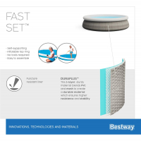 Bestway Fast Set Aufstellpool-Set mit Filterpumpe Durchmesser 457 x 84 cm