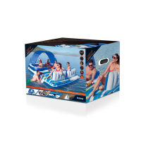 Bestway Hydro-Force 6-Personen-Badeinsel Tropical Breeze 389 x 274 cm