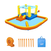 Bestway H2OGO! Mega-Wasserpark mit Dauergebläse Beach Bounce 365 x 340 x 152 cm