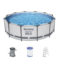 Bestway Steel Pro MAX Frame Pool Set mit Filterpumpe Durchmesser 366 x 100 cm