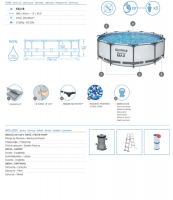Bestway Steel Pro MAX Frame Pool Set mit Filterpumpe Durchmesser 366 x 100 cm