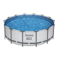 Bestway Steel Pro MAX Frame Pool Komplett-Set mit Filterpumpe Durchmesser 427 x 122 cm