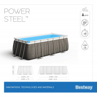 Bestway Power Steel Frame Pool Set mit Filterpumpe 404 x 201 x 100 cm