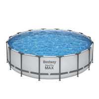 Bestway Steel Pro MAX Frame Pool Komplett-Set mit Filterpumpe Durchmesser 488 x 122 cm