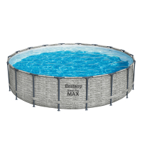 Bestway Steel Pro MAX Frame Pool Komplett-Set mit Filterpumpe Durchmesser 549 x 122 cm