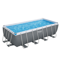 Bestway Power Steel Frame Pool Komplett-Set mit Filterpumpe 488 x 244 x 122 cm