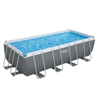 Bestway Power Steel Frame Pool Komplett-Set mit Sandfilteranlage 488 x 244 x 122 cm
