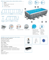 Bestway Power Steel Frame Pool Komplett-Set mit Sandfilteranlage 488 x 244 x 122 cm