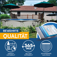 Bestway Hydrium Stahlwandpool Komplett-Set mit Sandfilteranlage Durchmesser 360 x 120 cm