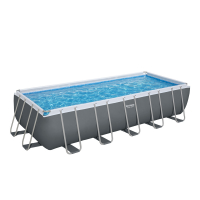 Bestway Power Steel Frame Pool Komplett-Set mit Filterpumpe 640 x 274 x 132 cm