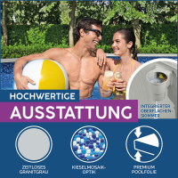 Bestway Hydrium Stahlwandpool Komplett-Set mit Sandfilteranlage 610 x 360 x 120 cm