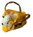Handtasche Plüschtasche Hund, Hundetasche, gelb