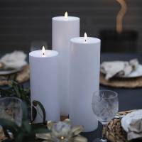 STAR Trading LED-Kerze, Flamme Rak, 1 warmweiße flackernde LED, H 325 mm