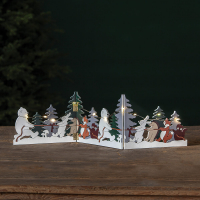 Star Trading Fensterleuchter FOREST FRIENDS, 10 warmweiße LEDs,
