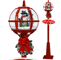 Christmas Paradise Schneiende LED Stand-Laterne 175 cm, rot, mit Schneemann