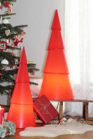 8 seasons - Motivleuchte Shining Tree rund 55 cm rot