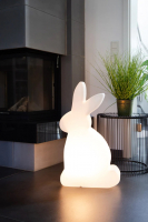 8 seasons - Motivleuchte Shining Rabbit 70 cm weiß Solar