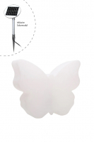8 seasons - Motivleuchte Shining Butterfly 40 cm weiß Solar