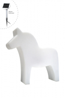 8 seasons - Motivleuchte Shining Dala Horse 43 cm weiß Solar