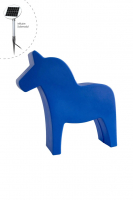 8 seasons - Motivleuchte Shining Dala Horse 43 cm blau veredelt Solar