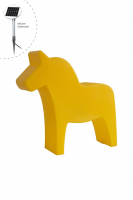 8 seasons - Motivleuchte Shining Dala Horse 43 cm gelb veredelt Solar